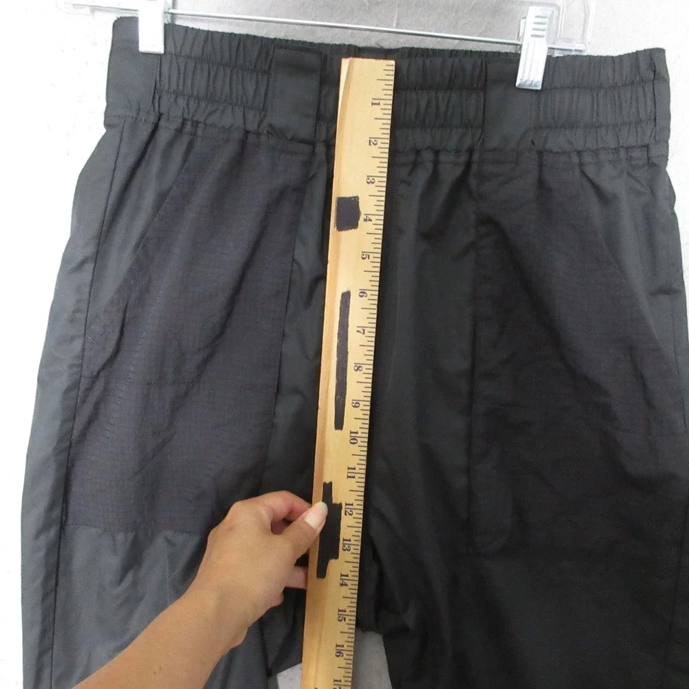 Nike Sportwear Joggers Pants Women Medium Black Woven Swoosh Sporty Windbreaker